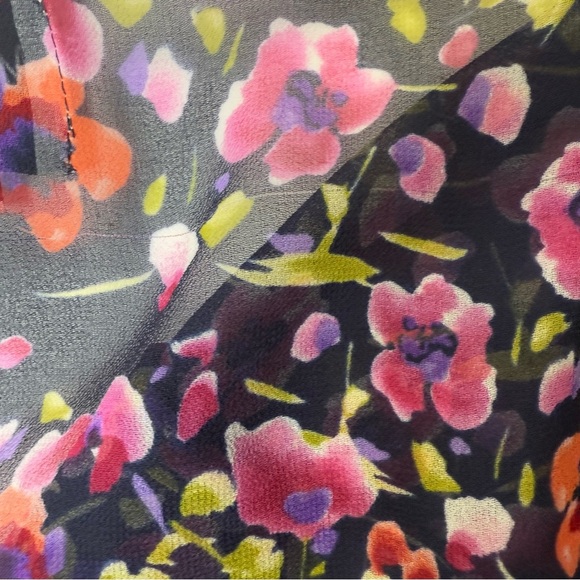 Misa Los Angeles by Revolve Black Floral Sheer Top. Size S - Picture 15 of 16